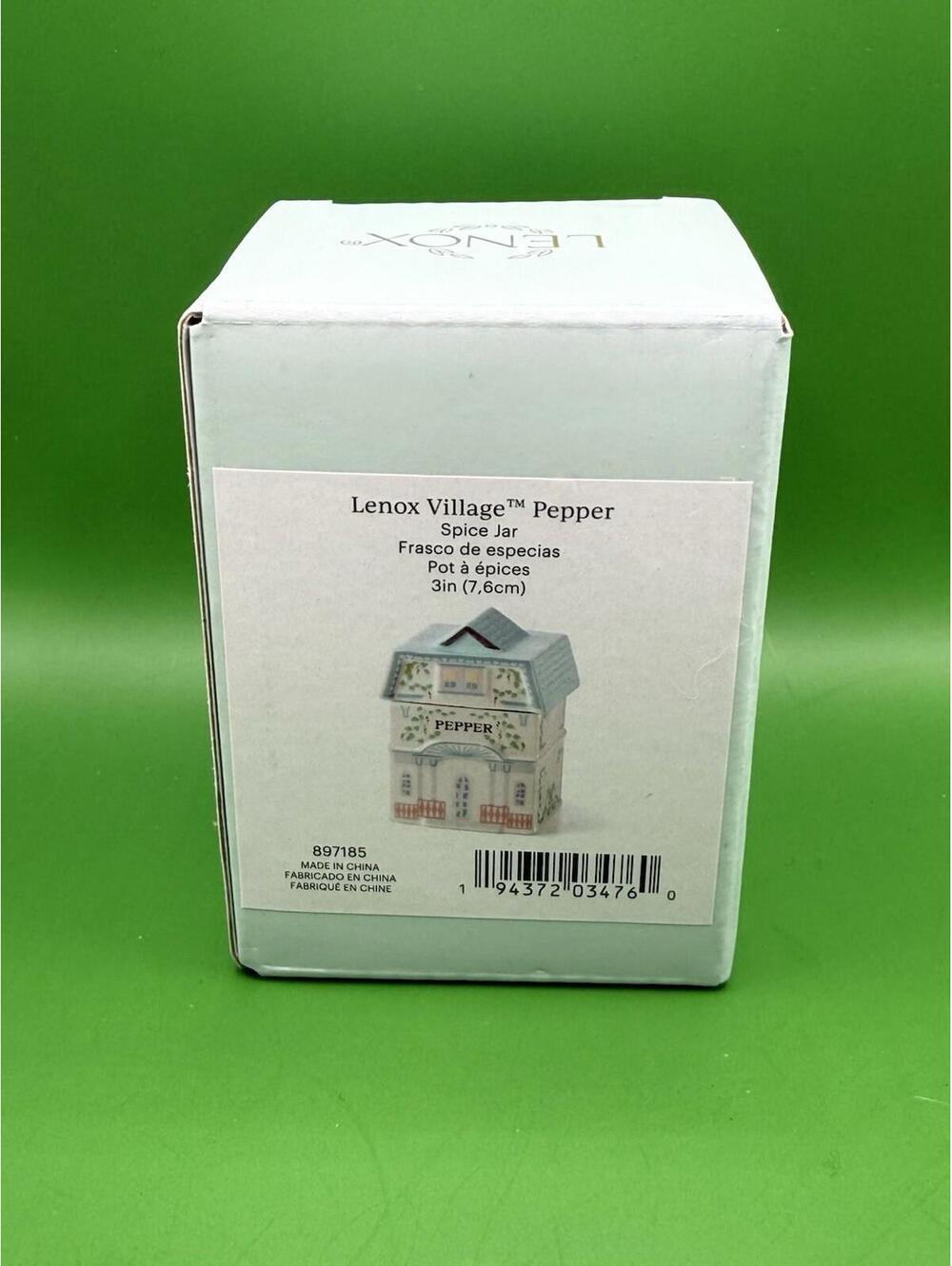 Lenox Spice Village "PEPPER" Spice Jar Mini Porcelain House 2nd Edition 3"H New